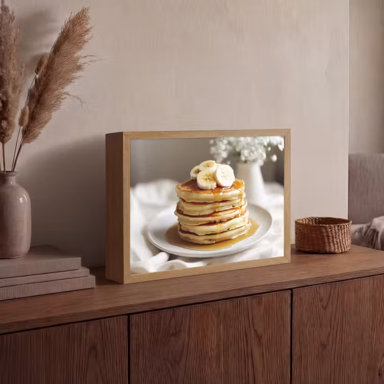 Lightbox - Wandlamp - Pannenkoeken - Banaan - Siroop - Wit - Beige — 4
