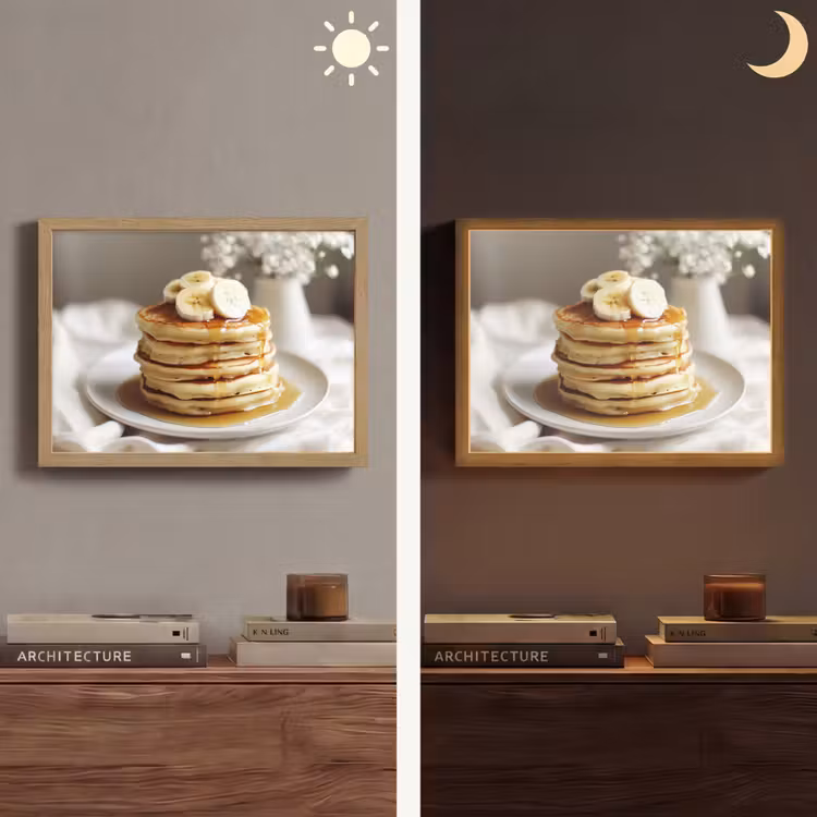 Lightbox - Wandlamp - Pannenkoeken - Banaan - Siroop - Wit - Beige — 6