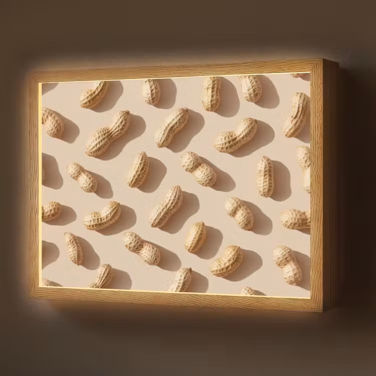 Lightbox - Wandlamp - Pinda's - Patroon - Beige — 1