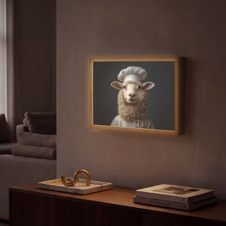 Lightbox - Wandlamp - Schaap - Wol - Kok — 2
