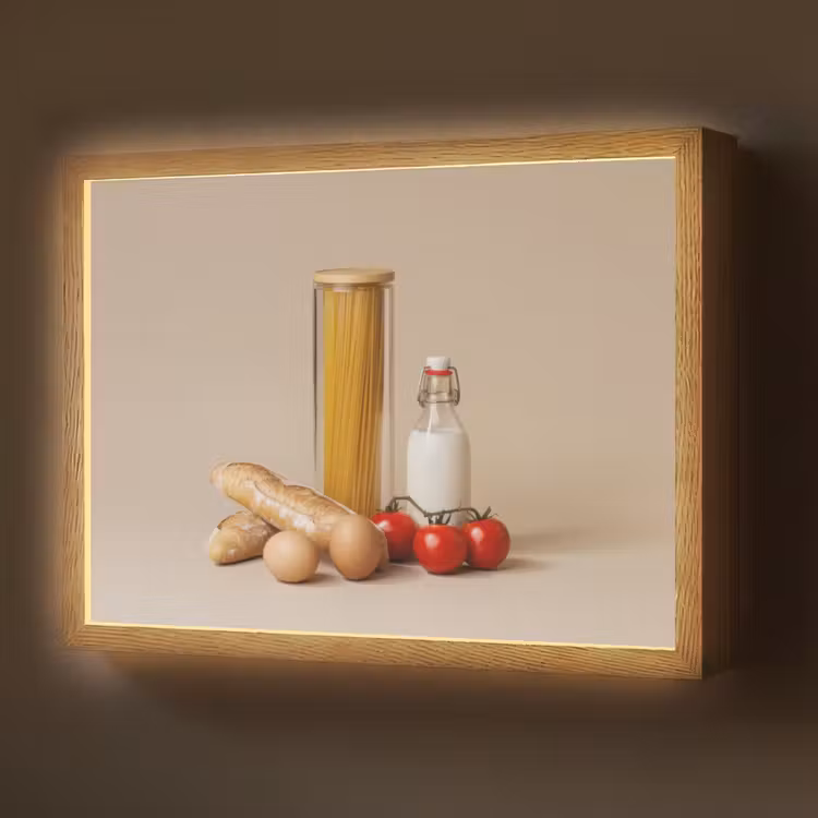 Lightbox - Wandlamp - Spaghetti - Melk - Tomaten - Eieren - Brood — 1
