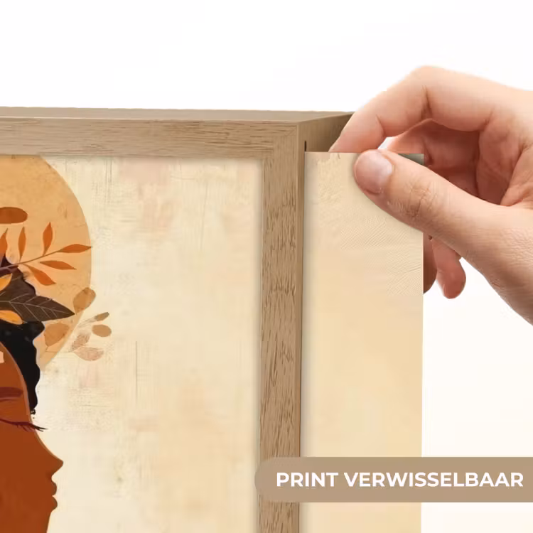 Lightbox - Wandlamp - Vrouw - Krullen - Bloemen - Beige — 5