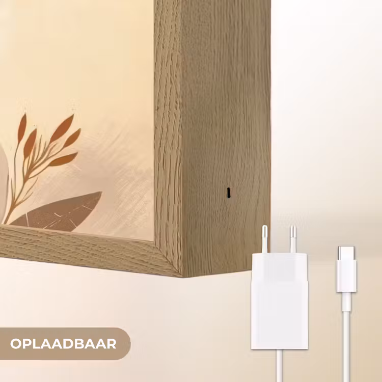 Lightbox - Wandlamp - Vrouw - Krullen - Bloemen - Beige — 7