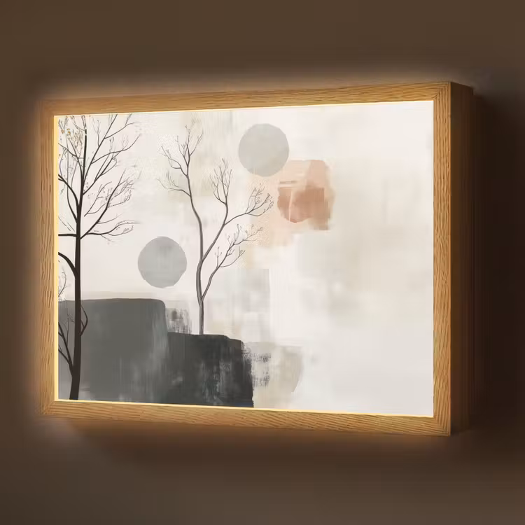 Lightbox - Wandlamp - Wabi sabi - Beige - Plant — 1