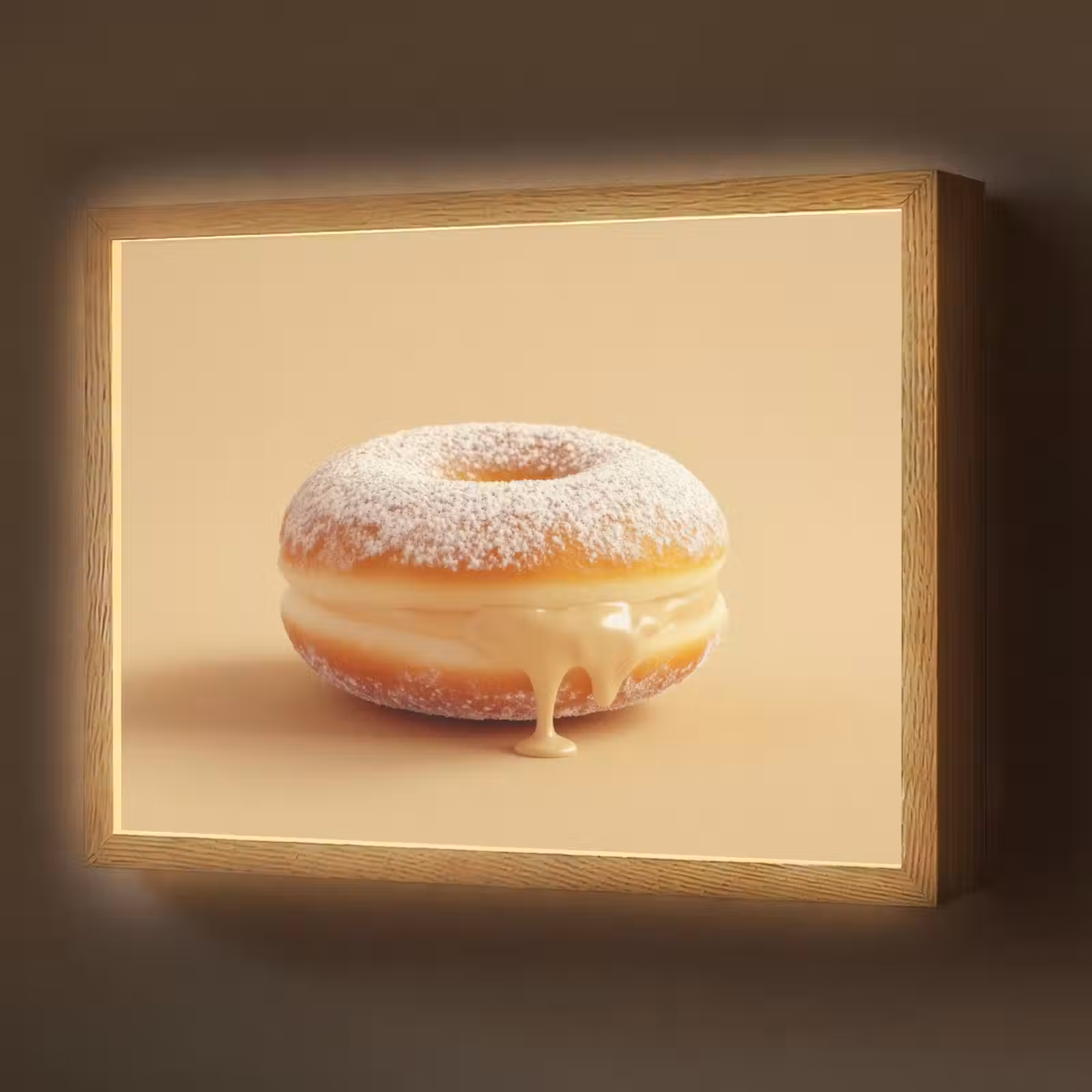Lightbox - Wandlamp - Donut - Romig - Poedersuiker - Beige — 1