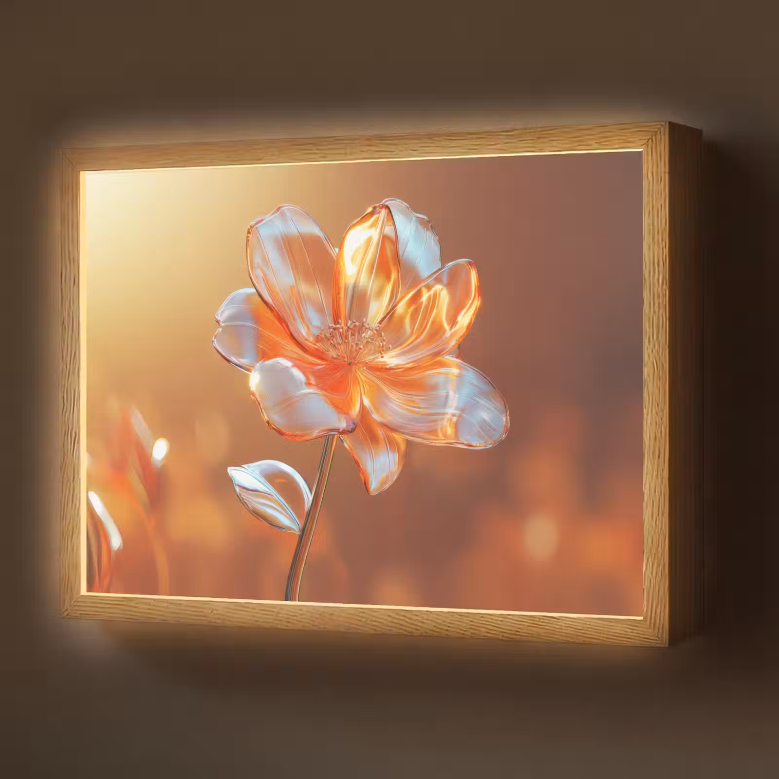 Lightbox - Wandlamp - Glazen - Bloem - Zonlicht — 1