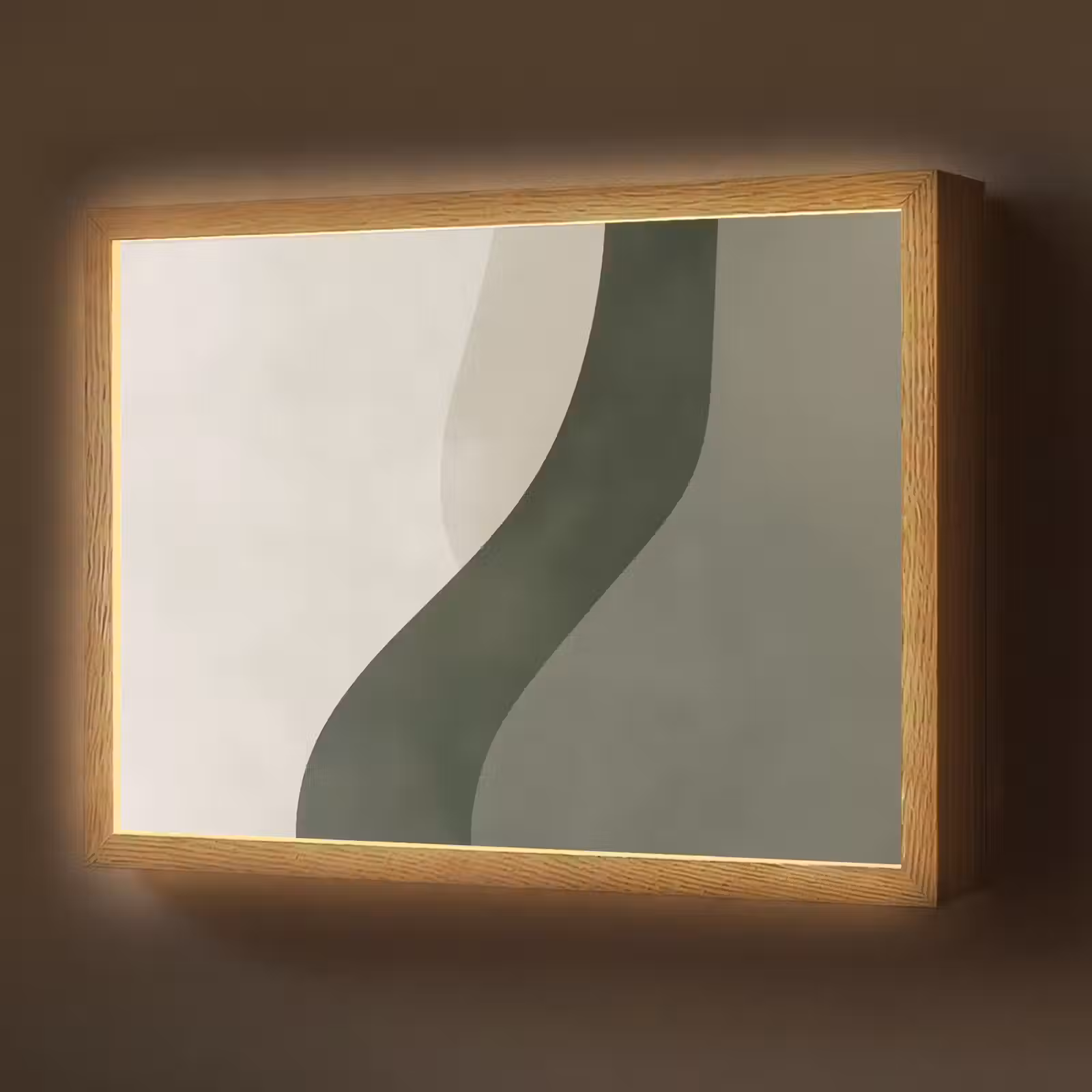 Lightbox - Wandlamp - Japandi - Groen - Abstract - Modern — 1