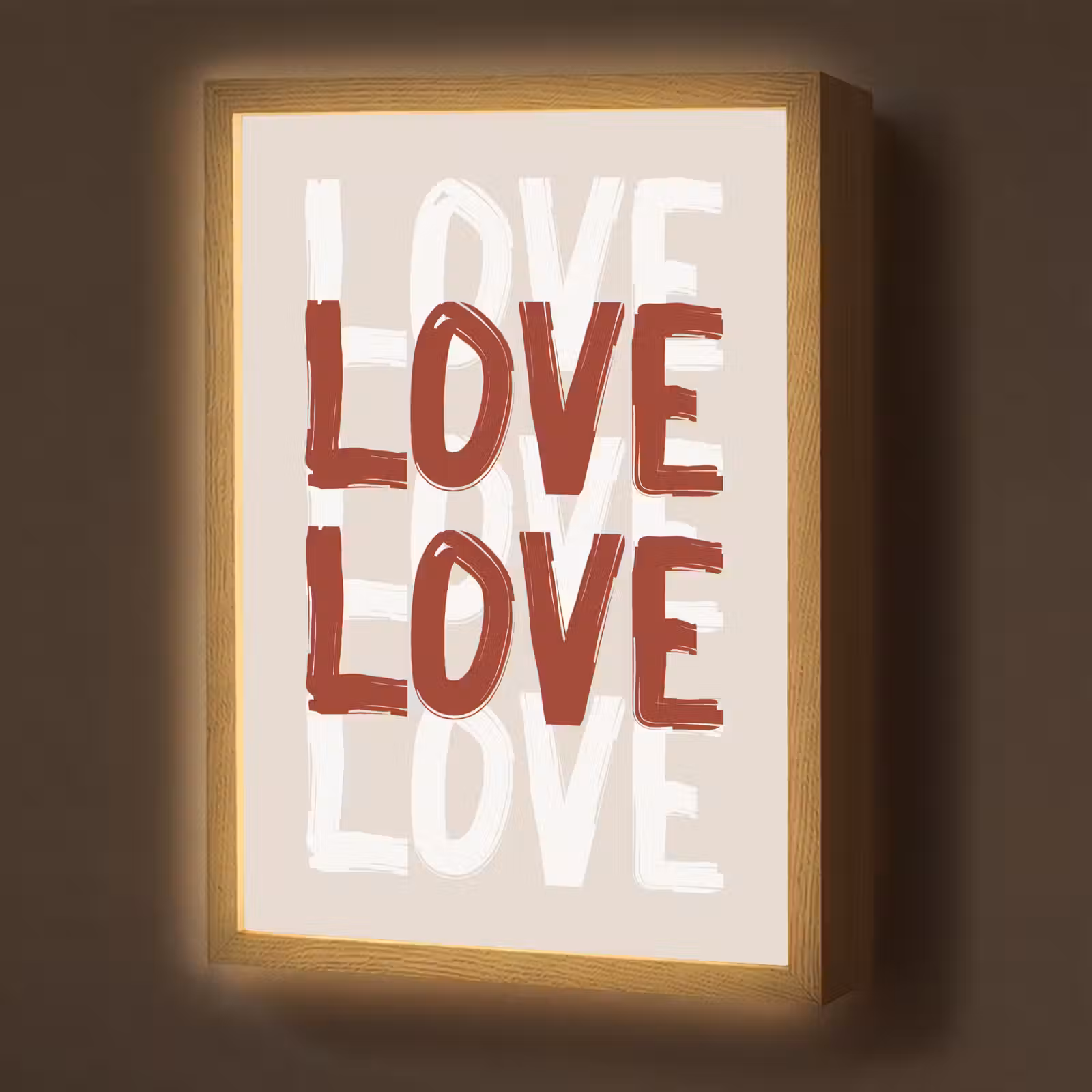 Lightbox - Wandlamp - Love - Rood - Tekst — 1