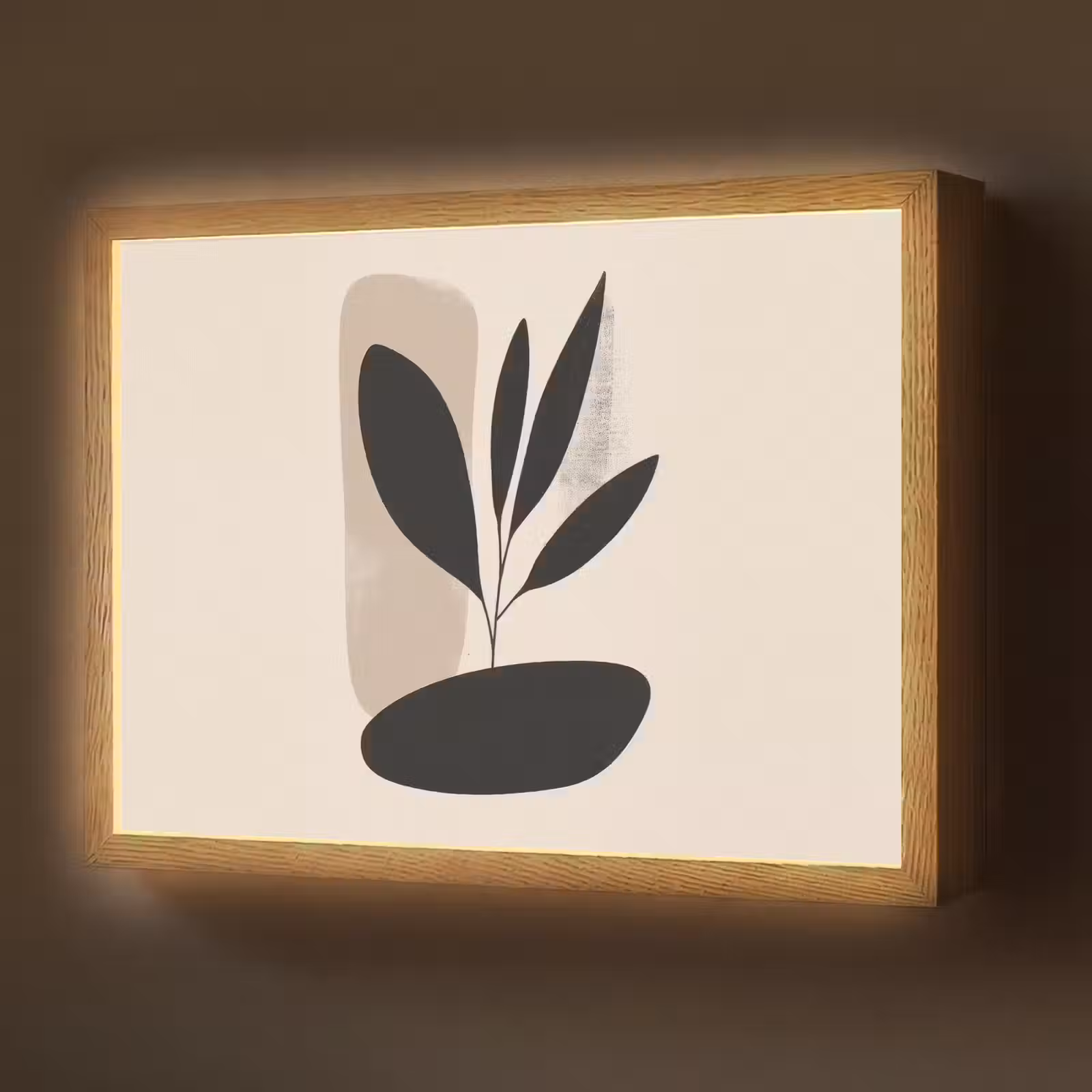 Lightbox - Wandlamp - Plant - Beige - Japandi — 1