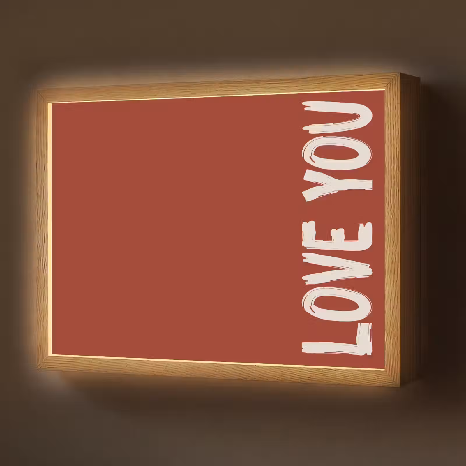 Lightbox - Wandlamp - Schuin - Loveyou - Rood — 1