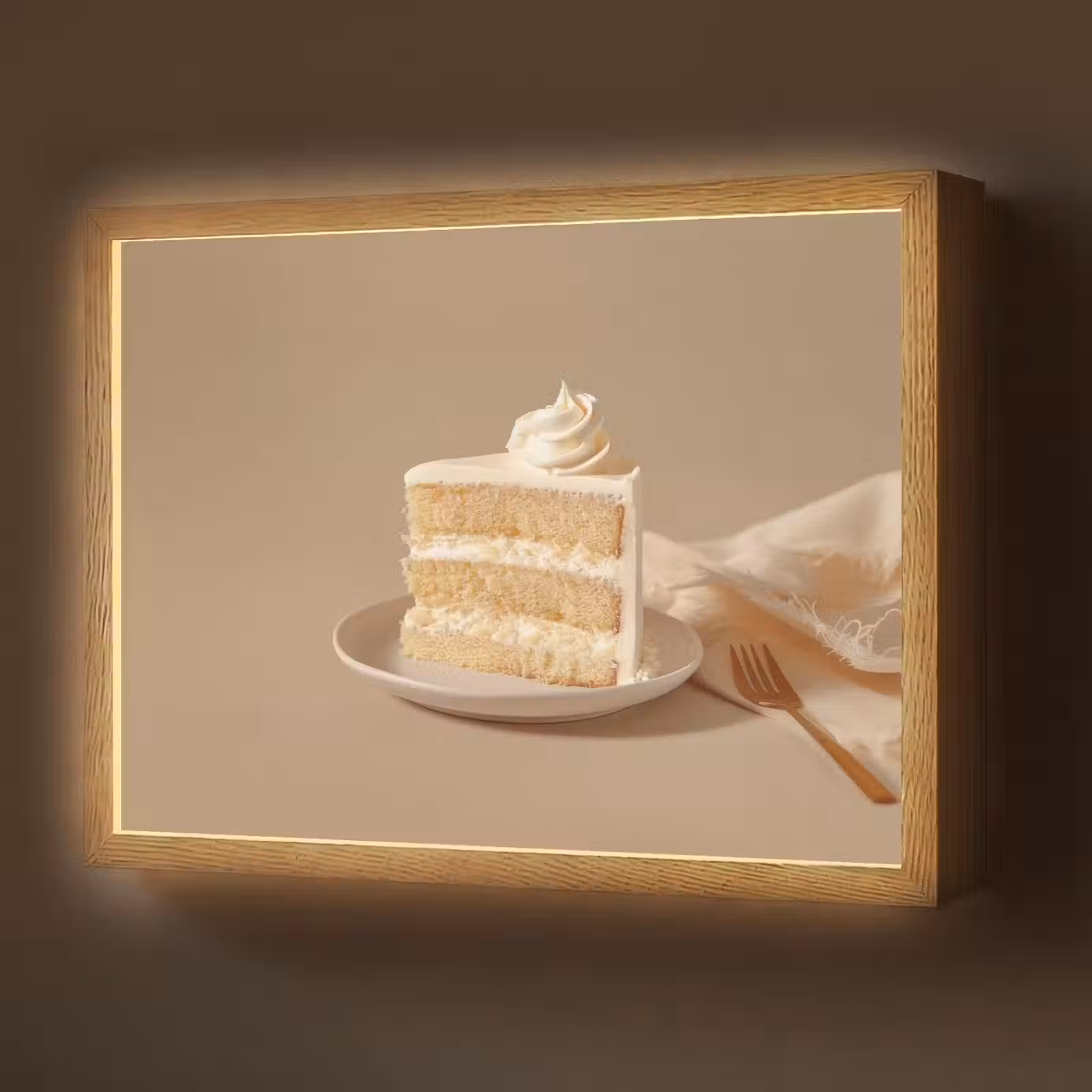 Lightbox - Wandlamp - Vanilletaart - Cake - Romig — 1