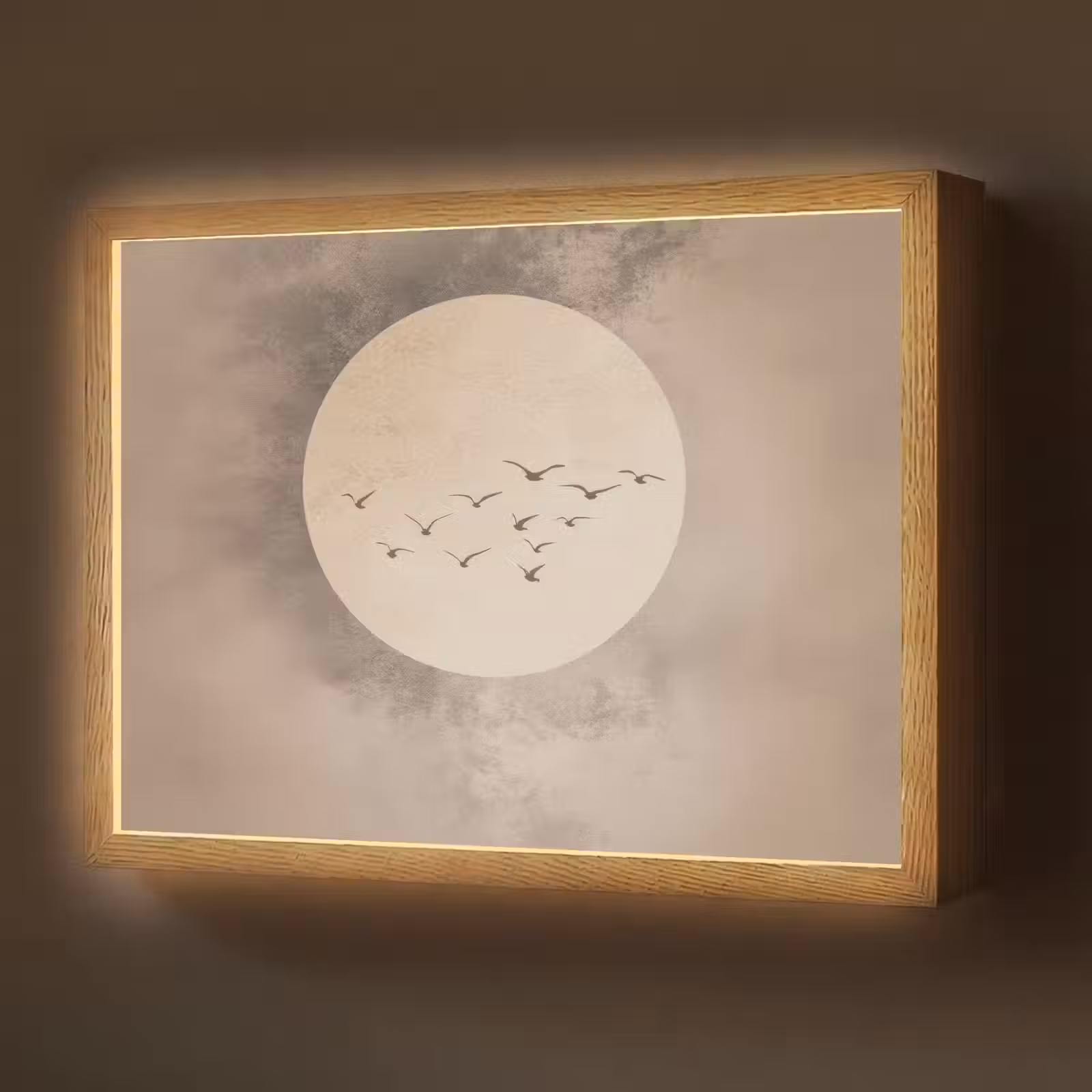 Lightbox - Wandlamp - Vogel - Beige - Japandi — 1