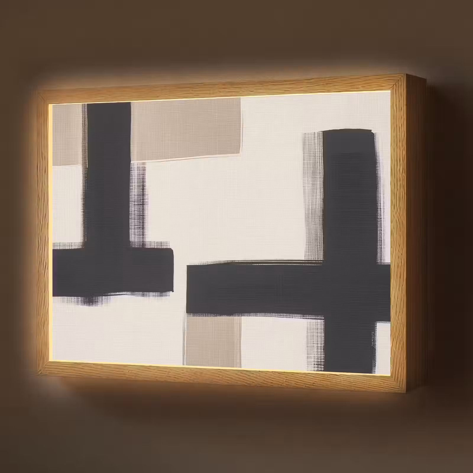Lightbox - Wandlamp - Zwart - Abstract - Japandi — 1