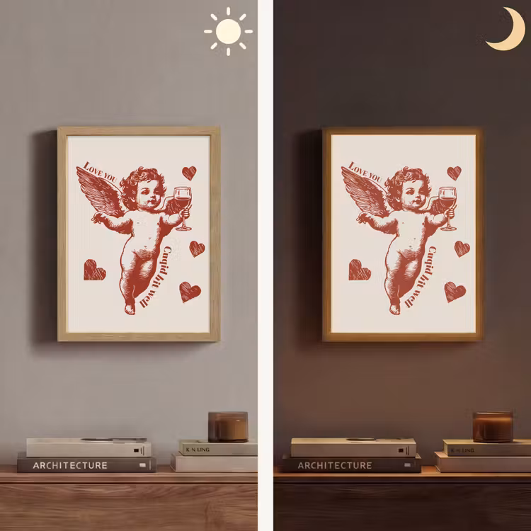 Lightbox - Wandlamp - Cupido - Hartjes - Rood - Klassiek — 5