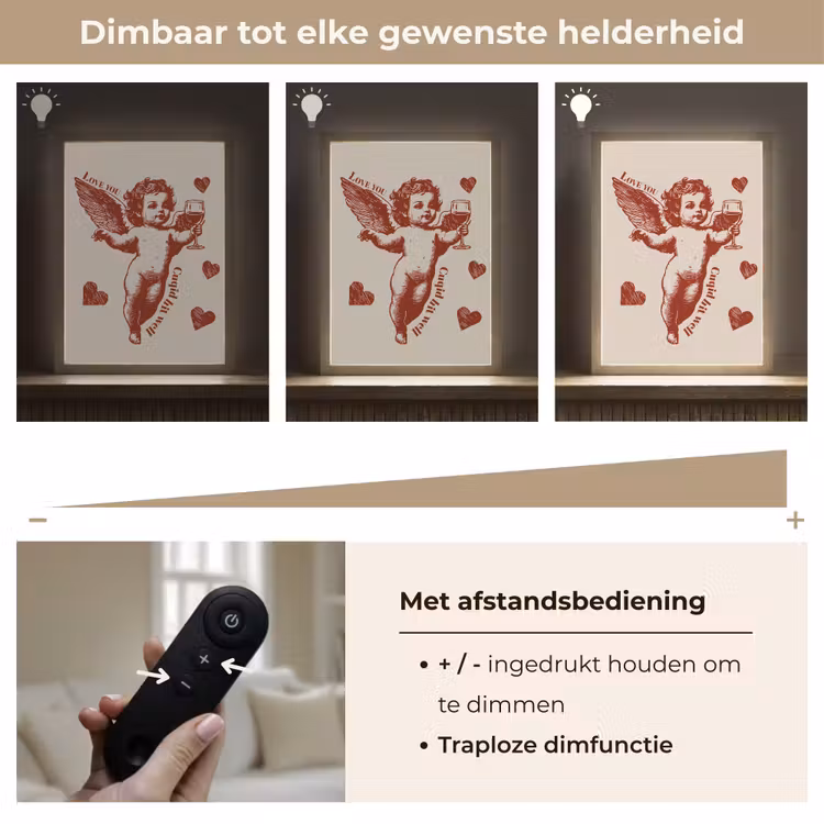 Lightbox - Wandlamp - Cupido - Hartjes - Rood - Klassiek — 8