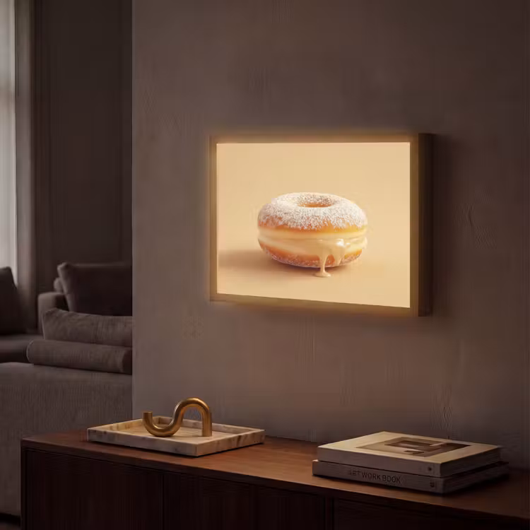 Lightbox - Wandlamp - Donut - Romig - Poedersuiker - Beige — 2