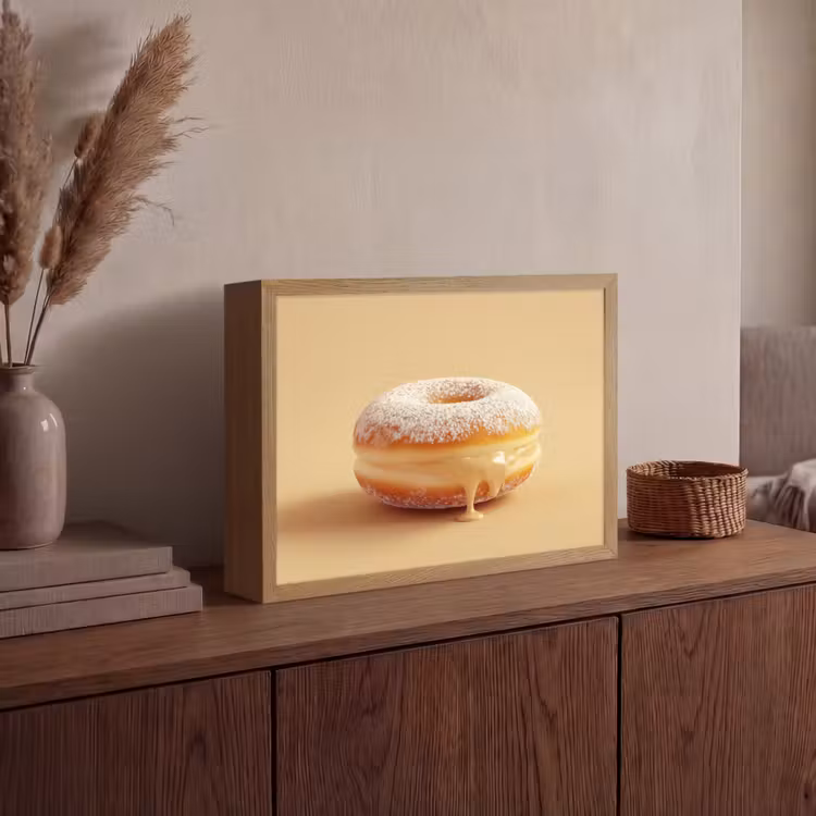 Lightbox - Wandlamp - Donut - Romig - Poedersuiker - Beige — 4
