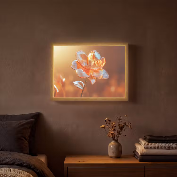 Lightbox - Wandlamp - Glazen - Bloem - Zonlicht — 3
