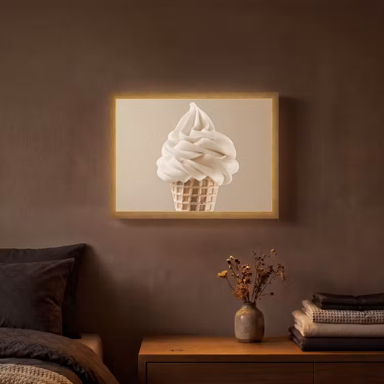 Lightbox - Wandlamp - IJs - Softijs - Romig - Hoorntje - Beige — 3