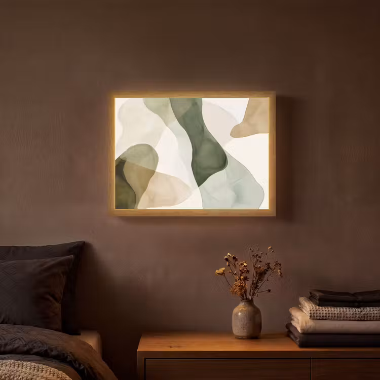 Lightbox - Wandlamp - Japandi - Abstract - Groen — 3