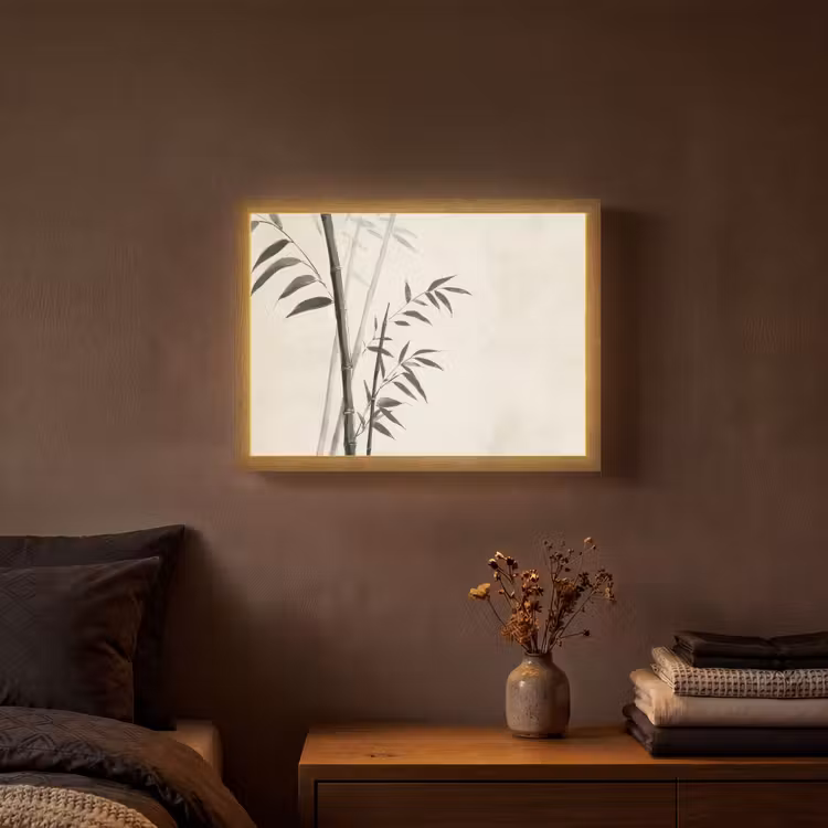 Lightbox - Wandlamp - Japandi - Bamboe - Beige — 3