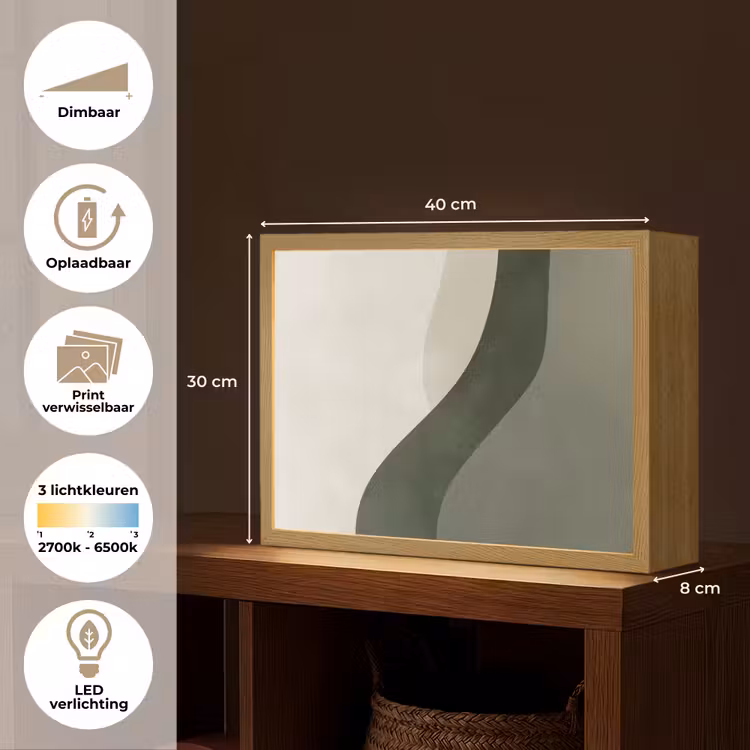 Lightbox - Wandlamp - Japandi - Groen - Abstract - Modern — 10