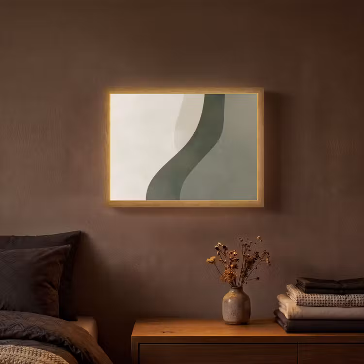 Lightbox - Wandlamp - Japandi - Groen - Abstract - Modern — 3