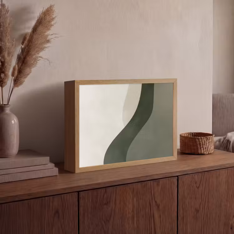 Lightbox - Wandlamp - Japandi - Groen - Abstract - Modern — 4