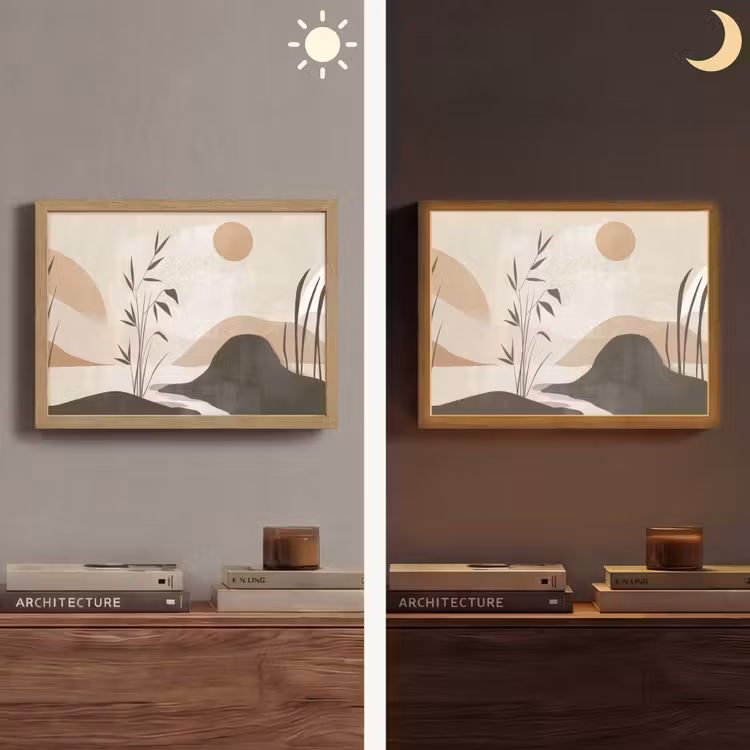 Lightbox - Wandlamp - Japandi - Landschap - Beige — 6