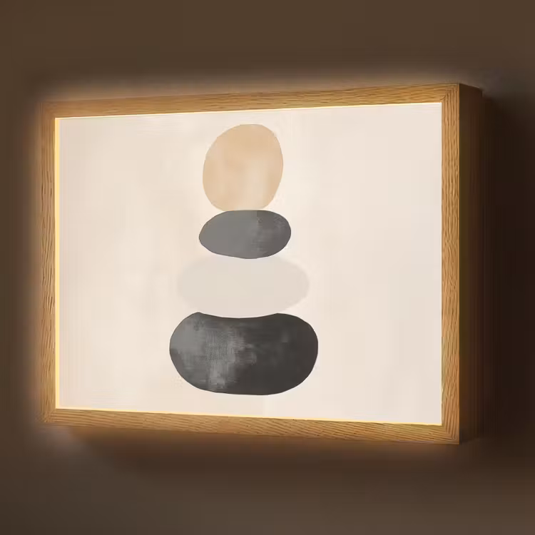 Lightbox - Wandlamp - Japandi - Wabi sabi - Beige — 1