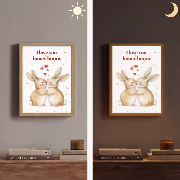 Lightbox - Wandlamp - Liefde - Rood - konijn — 5
