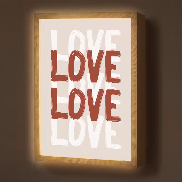 Lightbox - Wandlamp - Love - Rood - Tekst — 1