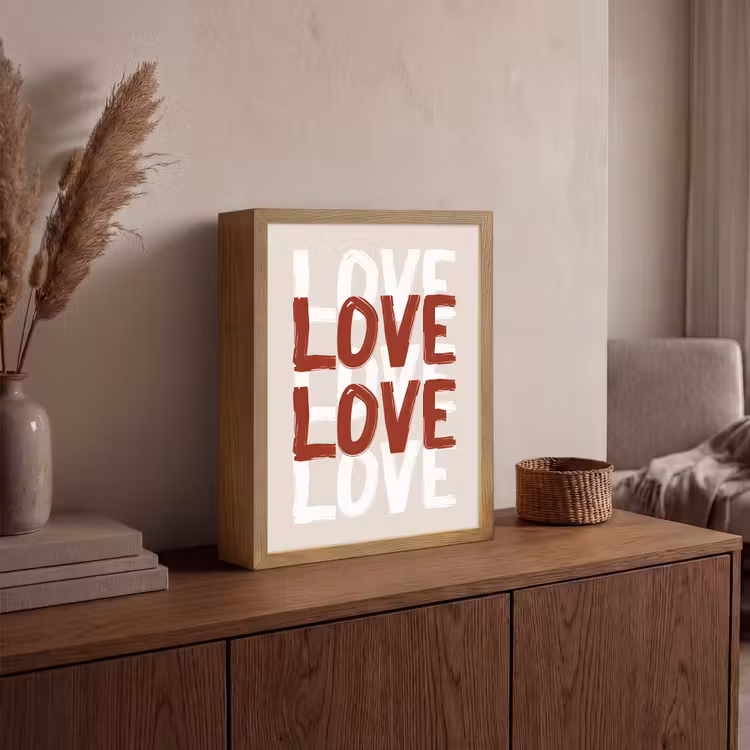 Lightbox - Wandlamp - Love - Rood - Tekst — 4