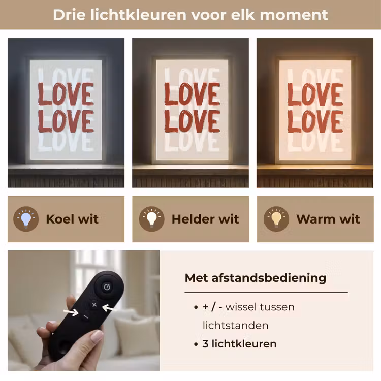 Lightbox - Wandlamp - Love - Rood - Tekst — 7