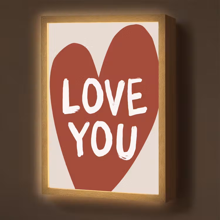 Lightbox - Wandlamp - Loveyou - Hart - Rood — 1