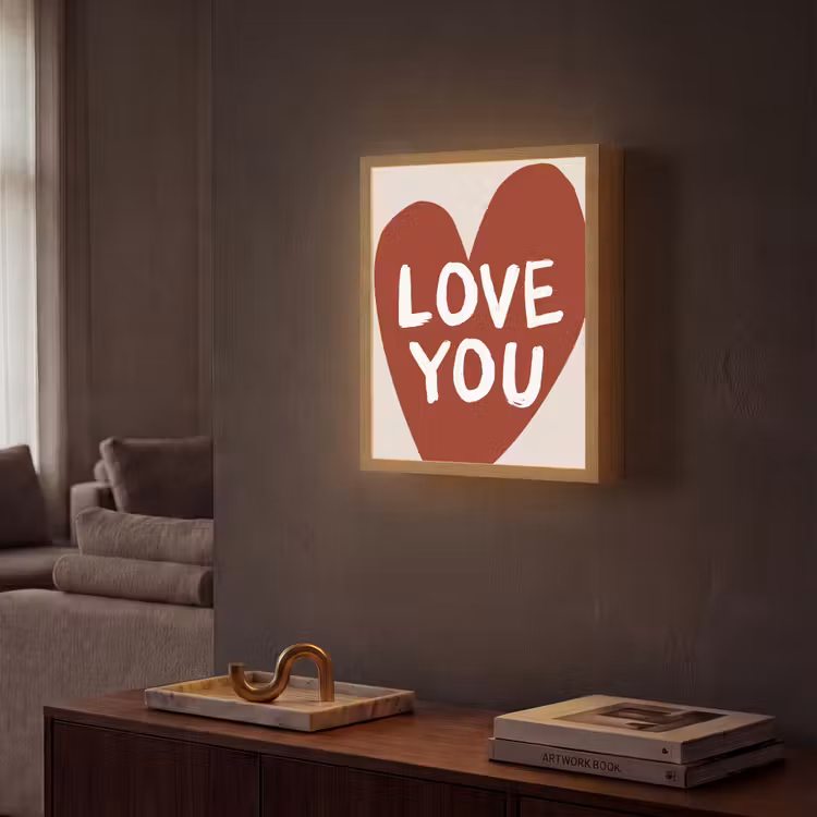 Lightbox - Wandlamp - Loveyou - Hart - Rood — 2