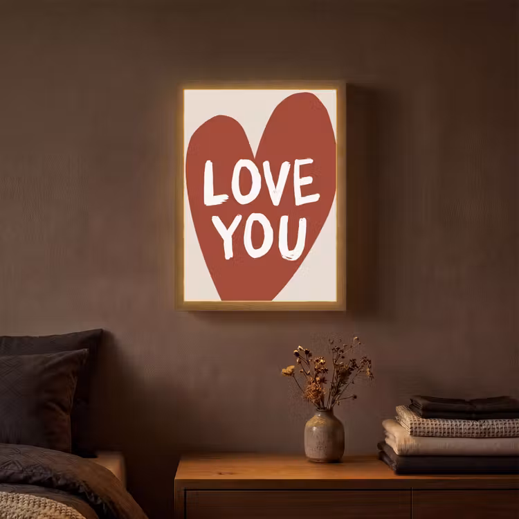 Lightbox - Wandlamp - Loveyou - Hart - Rood — 3