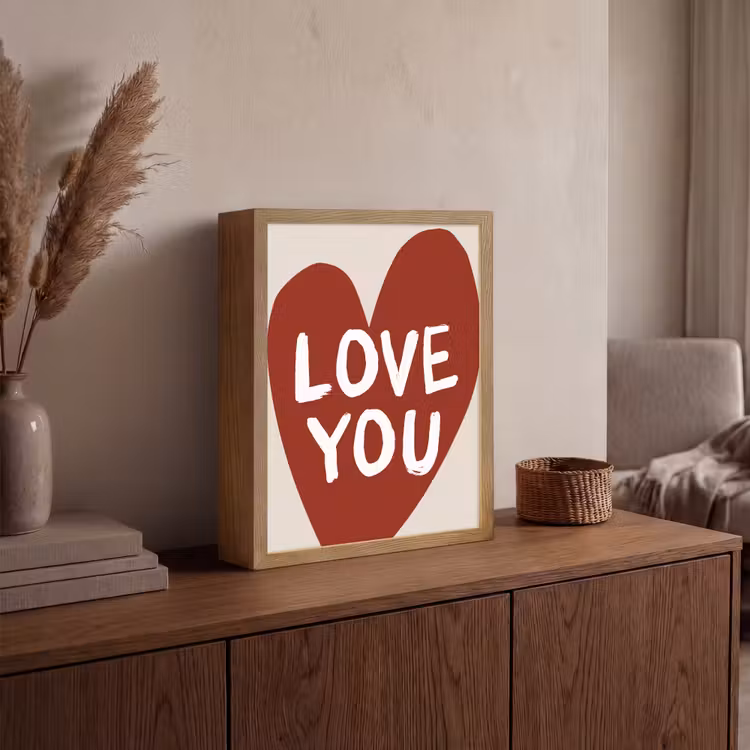 Lightbox - Wandlamp - Loveyou - Hart - Rood — 4
