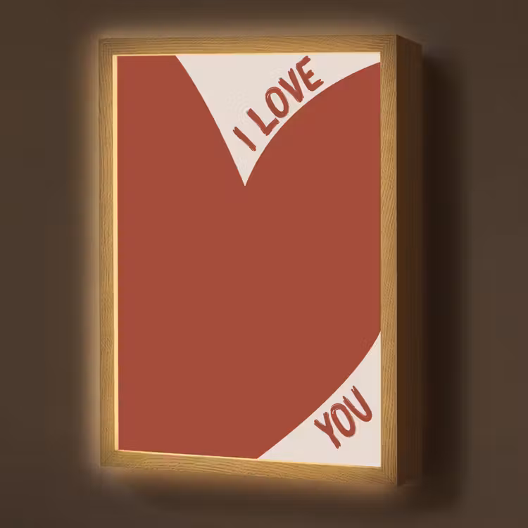 Lightbox - Wandlamp - Loveyou - Rood - Hart — 1