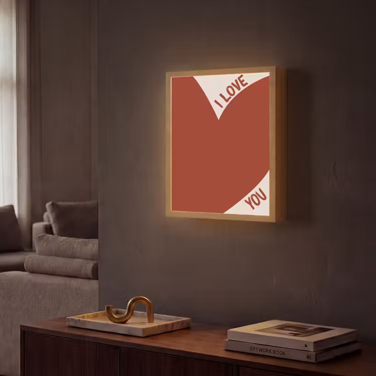 Lightbox - Wandlamp - Loveyou - Rood - Hart — 2