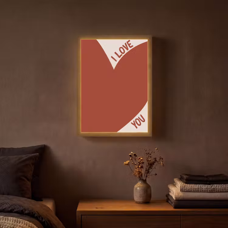 Lightbox - Wandlamp - Loveyou - Rood - Hart — 3
