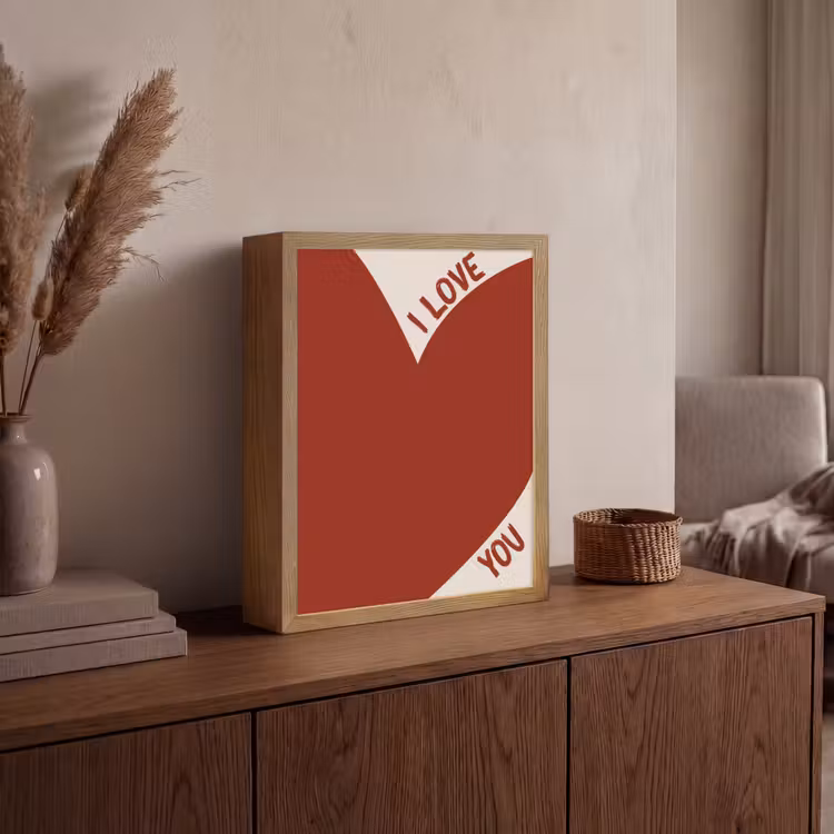 Lightbox - Wandlamp - Loveyou - Rood - Hart — 4