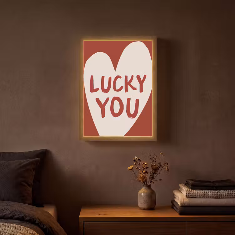 Lightbox - Wandlamp - Lucky - Hart - Rood — 3
