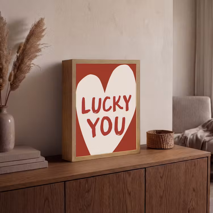 Lightbox - Wandlamp - Lucky - Hart - Rood — 4