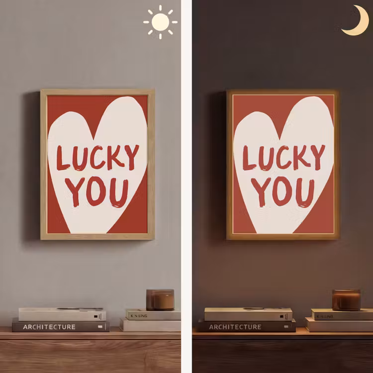 Lightbox - Wandlamp - Lucky - Hart - Rood — 5