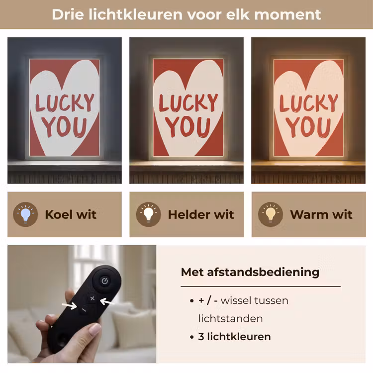 Lightbox - Wandlamp - Lucky - Hart - Rood — 7
