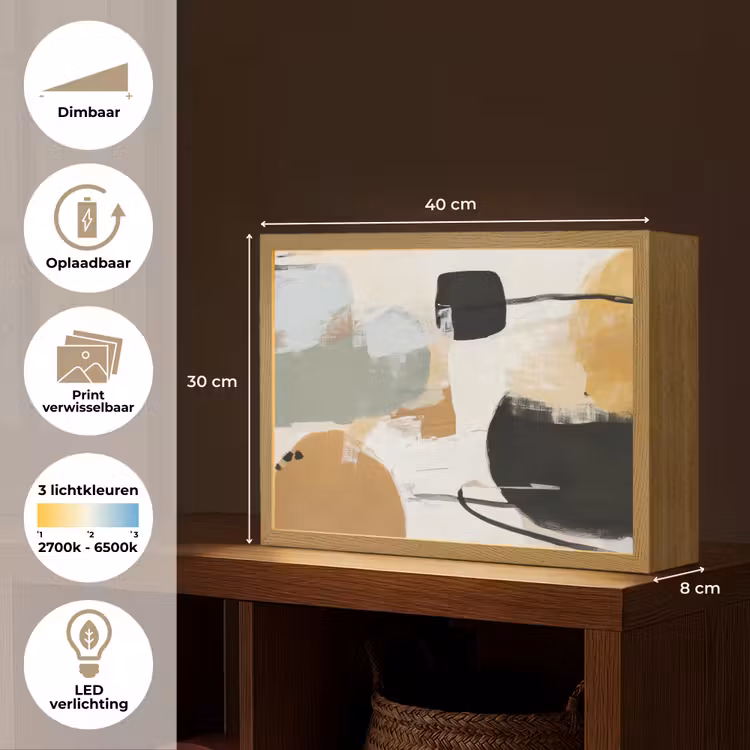 Lightbox - Wandlamp - Paint - Abstract - Kleuren — 10