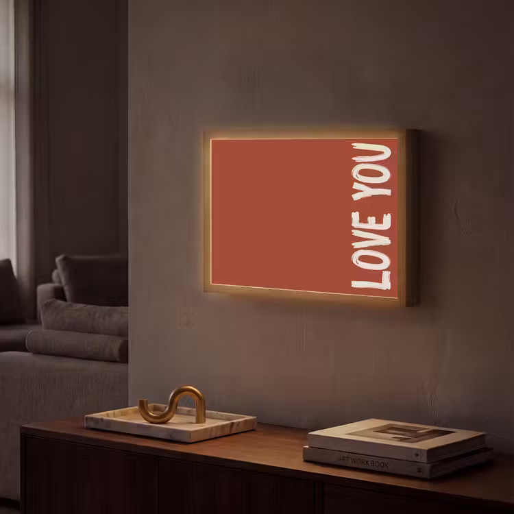 Lightbox - Wandlamp - Schuin - Loveyou - Rood — 2