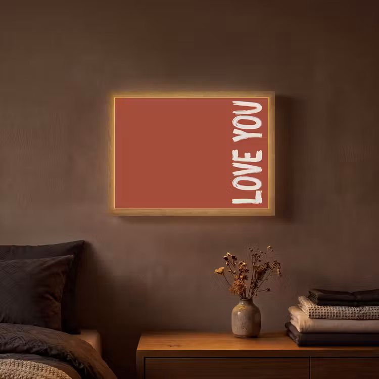 Lightbox - Wandlamp - Schuin - Loveyou - Rood — 3