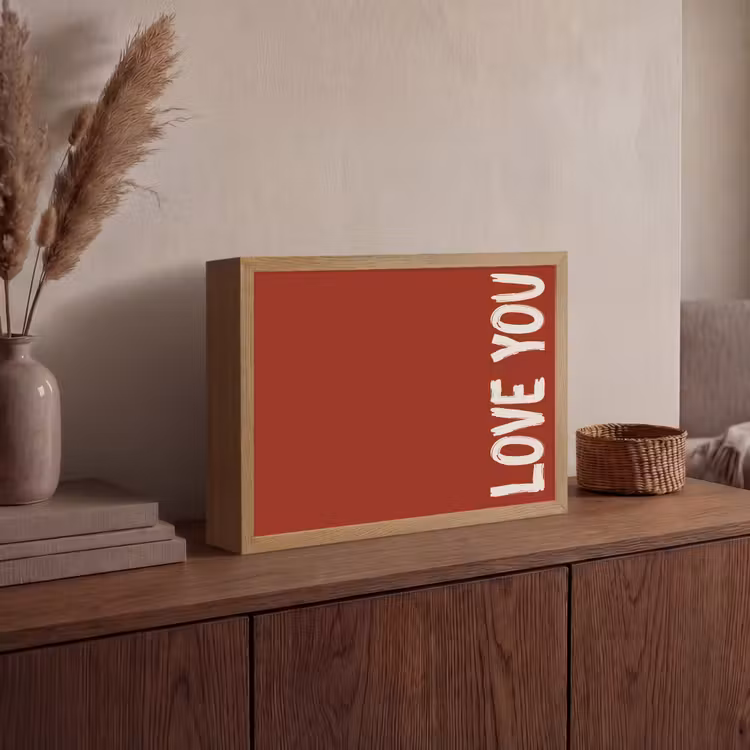 Lightbox - Wandlamp - Schuin - Loveyou - Rood — 4